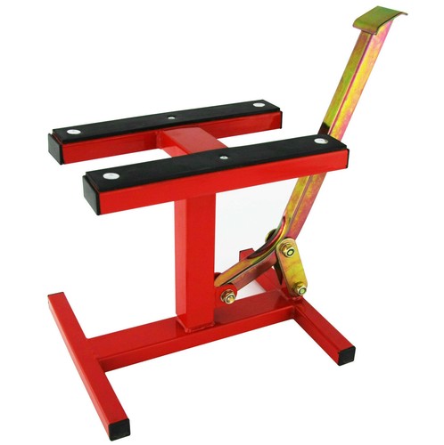 MOTOCROSS MX PADDOCK STAND H-STAND JACK UP MOTORBIKE OFF ROAD ENDURO STAND RED - Picture 2 of 2