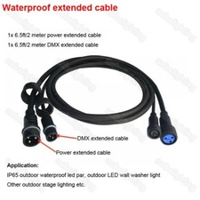 2M Outdoor Waterproof Stage Lighting DMX cable DJ Party Show Lights Power cable
