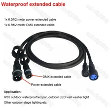 2M Outdoor Waterproof Stage Lighting DMX cable DJ Party Show Lights Power cable