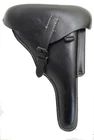 WW1 German P04 Navy Luger Holster Black Leather - Military Army Pistol Case