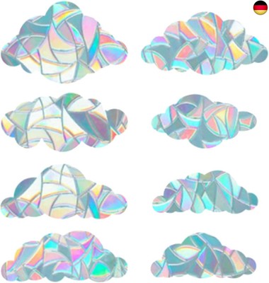 GORGECRAFT 8 Stück Rainbow Window Clings 3D Dekorative Fensterfolie Groß W