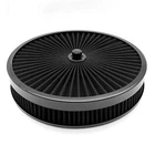 Low Profile Air Cleaner Super Flow Set EFI Holley Sniper FiTech Recessed Black
