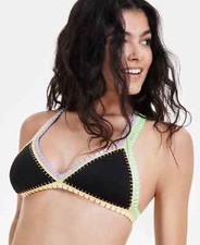 Ferrarini X Pq Crochet-Trim Triangle Bikini Swim Top, Sizes, Colors