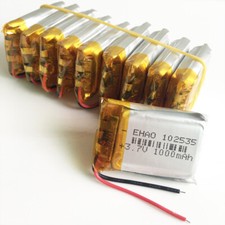 10 x 3.7V 1000mAh LiPo Polymer Rechargeable Battery For Mp3 GPS Recorder 102535