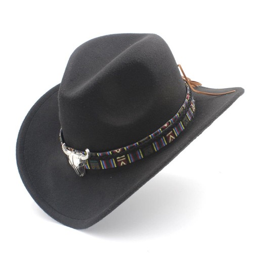 Western Kids Children Cowboy Hat w/Braided Ribbon Decoration for Halloween Party - Picture 7 of 21
