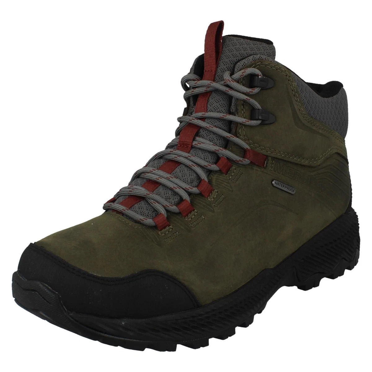 Mens Merrell Forestbound Mid WP J034767 Leather Lace Up Waterproof Boots