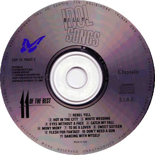 BILLY IDOL - CD - IDOL SONGS - 11 OF THE BEST - SAMMLUNGSAUFLÖSUNG (26) - Bild 35 von 35