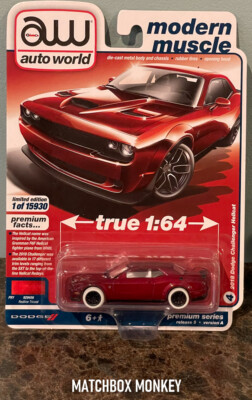 2021 Auto World Ultra Red Chase 2018 Dodge Challenger Hellcat
