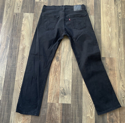 Levi's 504 Jeans Men actual fit W32 L28.5 Straight Regular Black Jeans*READ