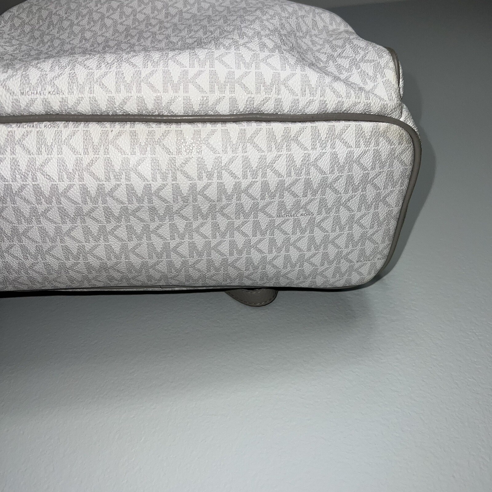 Michael Kors Abbey Jet Set Large PVC Leather Backpack… Gem