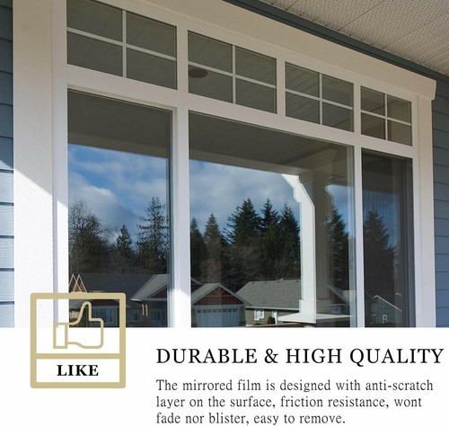 50cm Wide Home Door Glass Window Film Privacy Guards Decorative Minimizing Glare - Picture 12 of 17