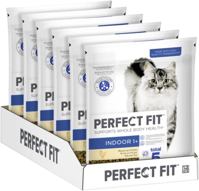 6x750g Perfect Fit Katzenfutter Trockenfutter Indoor mit Huhn