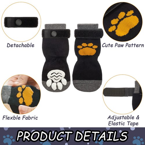 6pcs Dog Shoes Anti-slip Boots Sock for Small Medium Large Pet Paw Protector - Picture 4 of 8