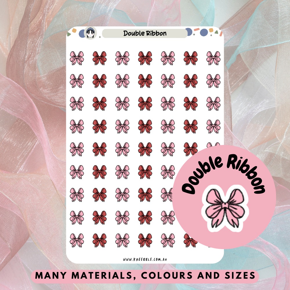 Double Ribbon Planner Stickers