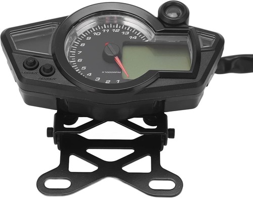 LCD Digital Universal Motorcycle Odometer Speedometer Tachometer KM/H MPH Gauge - Picture 10 of 12