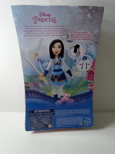 Disney Princess Warrior Moves Mulan Doll Hasbro 7 pieces included New Asian Gir - Picture 7 of 8