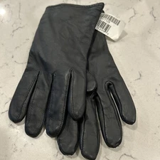 NEW - SZ 6  GLOVES UNISEX BLACK LEATHER DRESS - Stock # 8440-01-161-7129