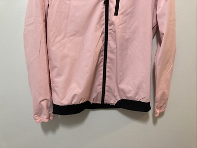 New Balance Pink Windbreaker Jacket Black Trim Women's Size L