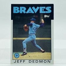 1986 Topps Baseball #129 Jeff Dedmon Atlanta Braves