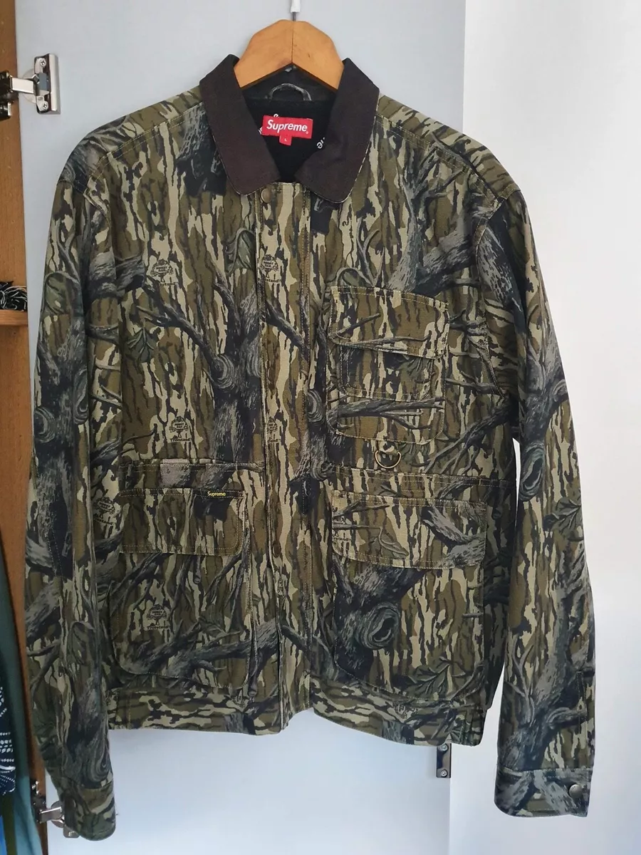 Supreme FW18 Field Jacket Mossy Oak Treestand Camo Size L Large | eBay