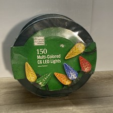 150-Light Faceted LED C6 Multi-Colored Christmas String Lights Spool 49ft 8in