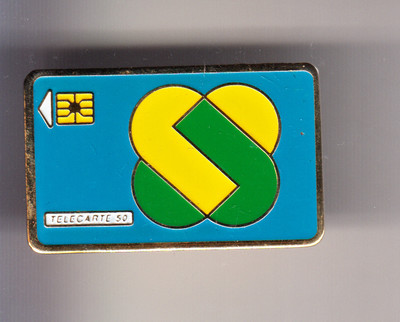 Pin's Rare PTT La Poste France Télécom, Télé Carte Olympique Chamois 92