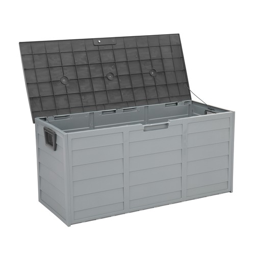 75gal 260L Outdoor Garden Plastic Storage Deck Box Chest Tools, Lockable Seat - Picture 6 of 11
