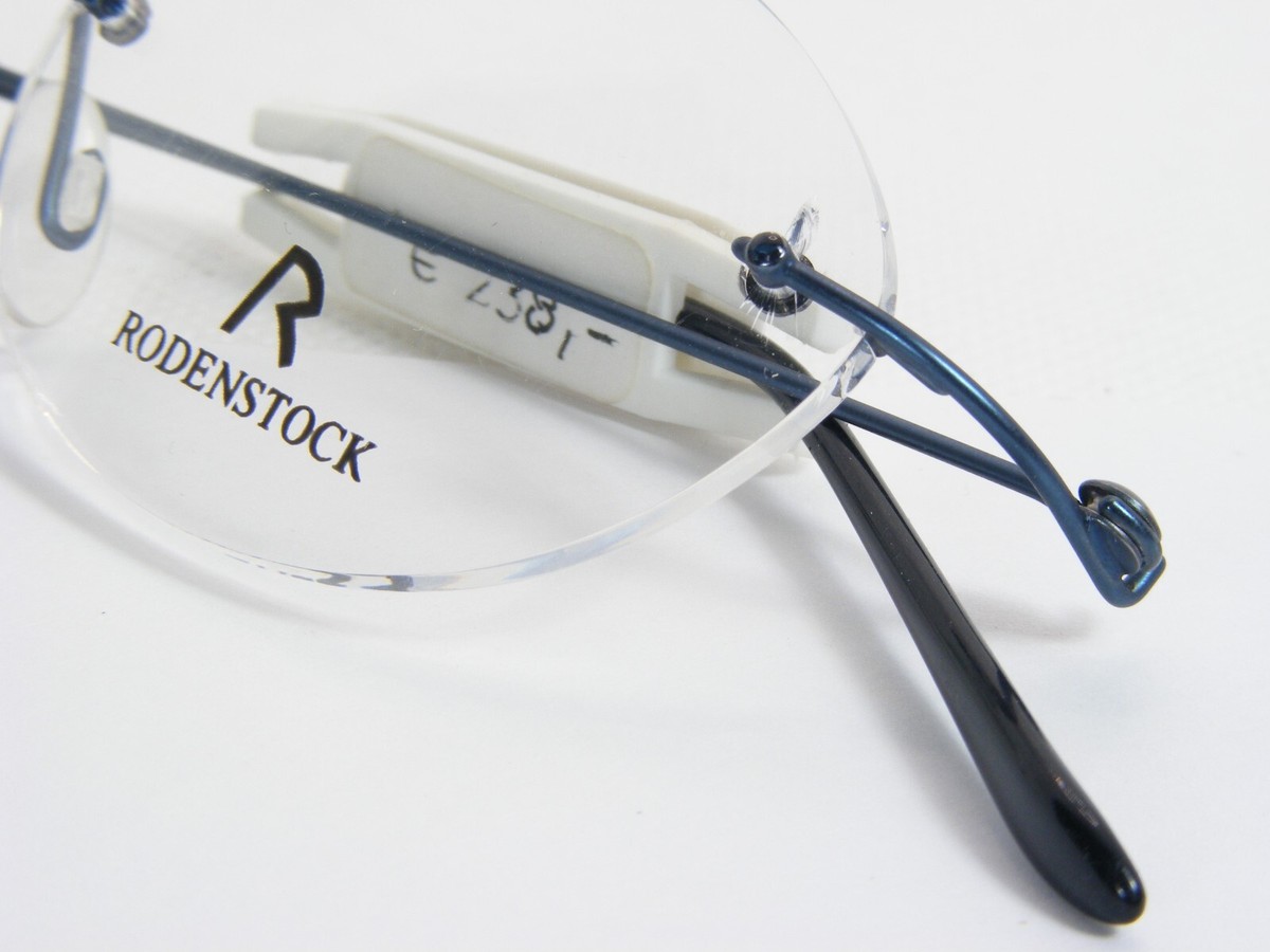 Vintage RODENSTOCK R 4267 C BLUE TEAL EYEGLASSES GLASSES RIMLESS