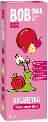 Bob Snail Zuckerfreies Birnen-Himbeer-Rote-Beete Fruchtgummi, 27 g
