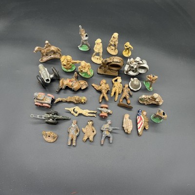 Barclay Manoil Pieces and Parts - Broken Toy Lead Soldiers & Canons