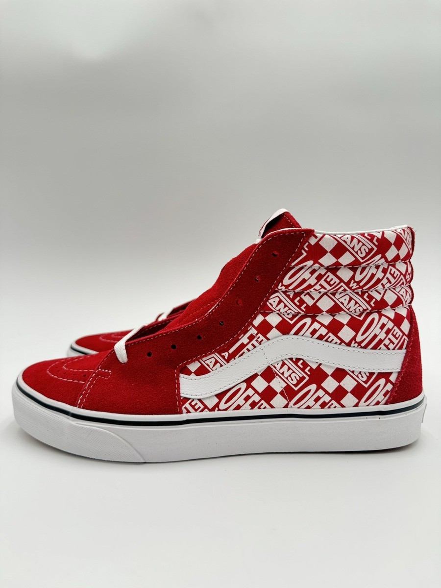 Vans Men's Sk8-High Off The Wall Size 13 Red White |VN0A32QG3VB