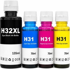 Best Printers HP 31 32XL Ink Bottle Set, Black CMY Refill Smart Tank 5000 5101