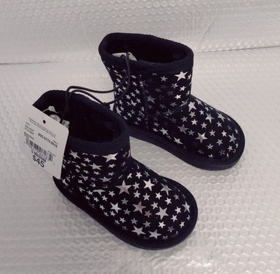 Thereabouts Toddler Girls TH Lil Emery Black Stars Winter Boots 5-M New With Tag