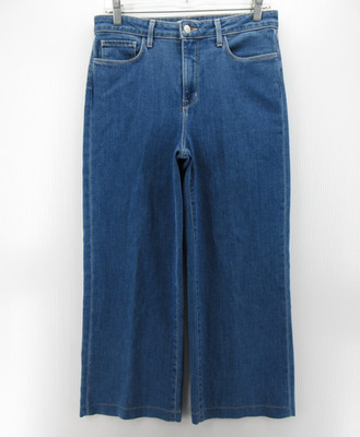 Lagence Jeans Women 29 Blue Wide Leg Denim Trousers Stretch Pants USA Made