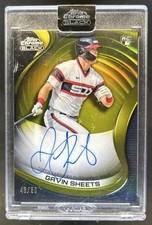 2022 Topps Chrome Black Gavin Sheets Auto RC Gold Refractor #/50 White Sox