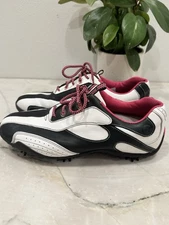 FootJoy Golf Shoes Women's Size 9.5 LoPro  Soft Spikes Pink White Black 97061