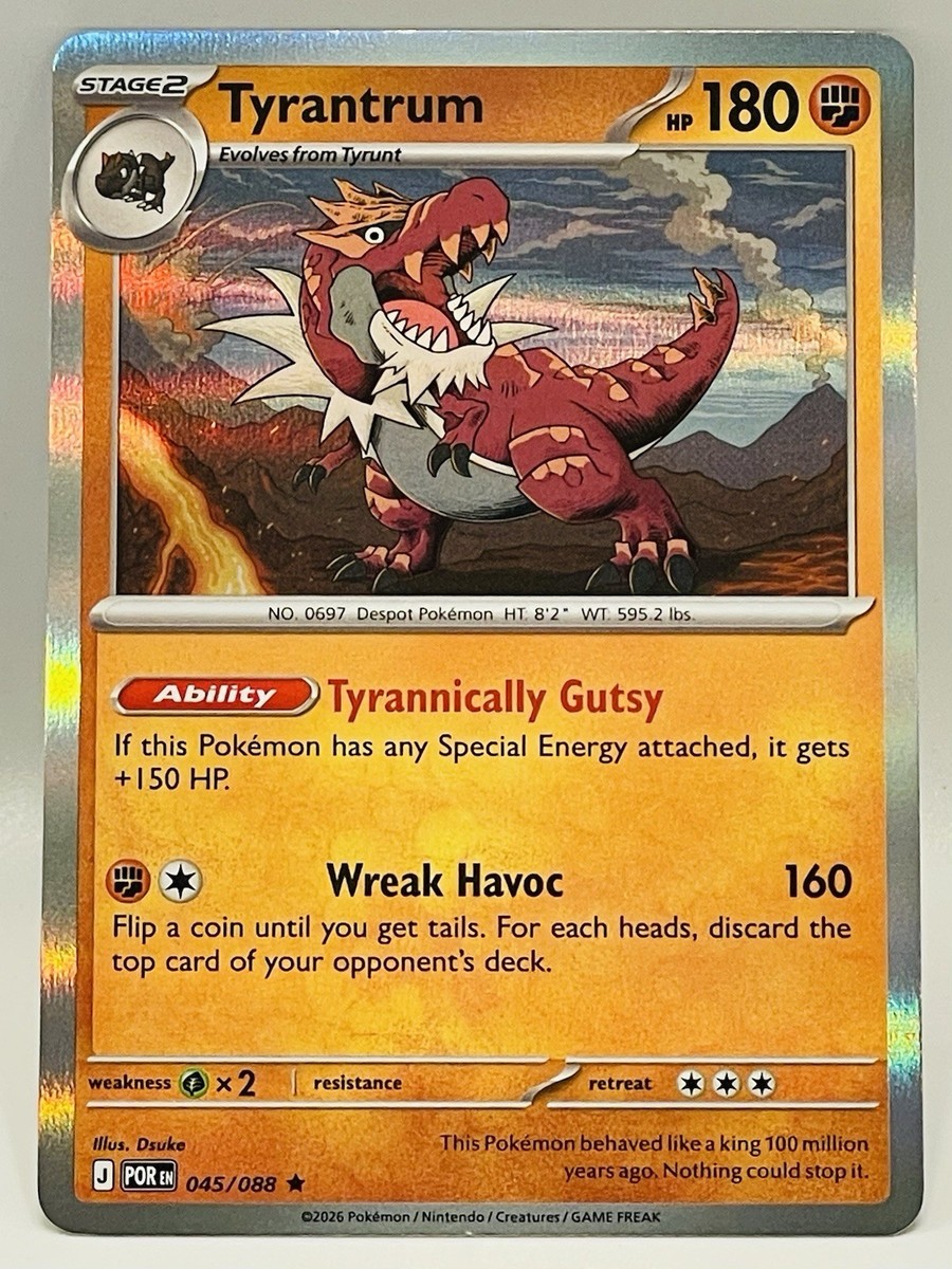 Tyrantrum 045/088 Pokemon Perfect Order Holo Rare TCG | eBay
