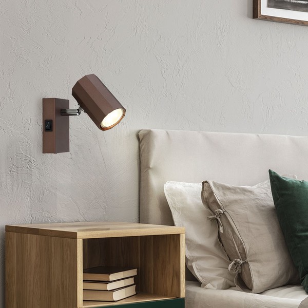 Wandstrahler Wandlampe Wandleuchte Verstellbar Schlafzimmerlampe Bronze H 14 Cm-image