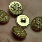 5 Vtg MILITARY Coat Of Arms Crest Buttons  — photo 4