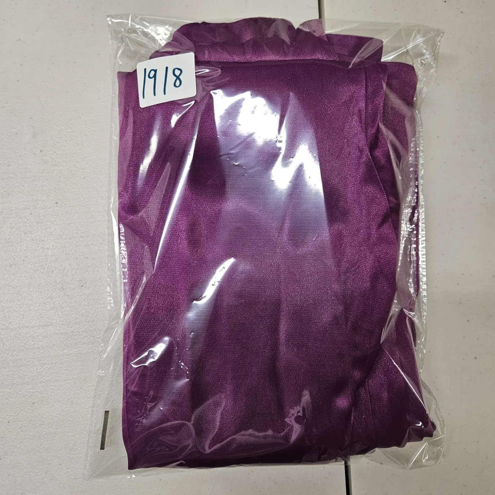 M&S Womens Satin Wide Leg Trousers UK 20 Regular Dark Magenta Purple Viscose image 8
