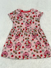 Strawberry Shortcake Girls Fit  Flare Graphic Print Floral Cotton Dress 4T
