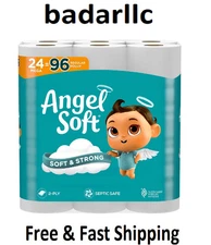 Angel Soft 2-Ply Toilet Paper, 24 Mega Rolls