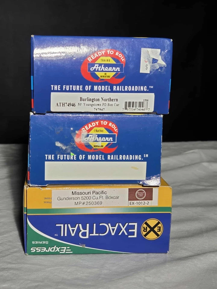 HO 批量 3 件 50 英尺 中西部车厢 BN 伯灵顿北伊利诺伊州中央 MP — 第 2/4 张图片