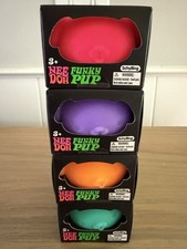 Schylling NeeDoh FUNKY PUP Complete Set Squeeze Ball Squish LOT OF 4 Nee Doh New