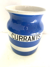 VINTAGE CORNISHWARE TG GREEN CURRANTS STORAGE JAR NO LID BH31