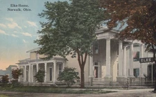 Postcard Norwalk Ohio Elks Home Lodge