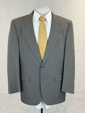 Christian Dior USA Men's Gray Brown Plaid 100 Wool Blazer 42R 1,395 Two Button