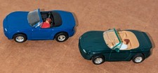 Tyco Mazda Miata MX-5 HO Scale HP-7 Slot Cars Lot of 2 Blue Green Rare