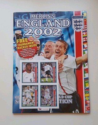 Merlin WM 2002 unbenutztes Stickeralbum + Turnier Tracker + Sticker (ABX)