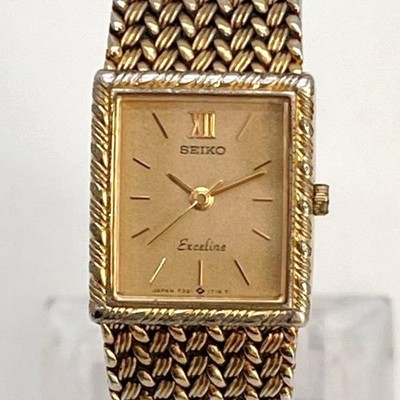 Seiko Exceline Square Golduhr 7321-6050 aus Japan